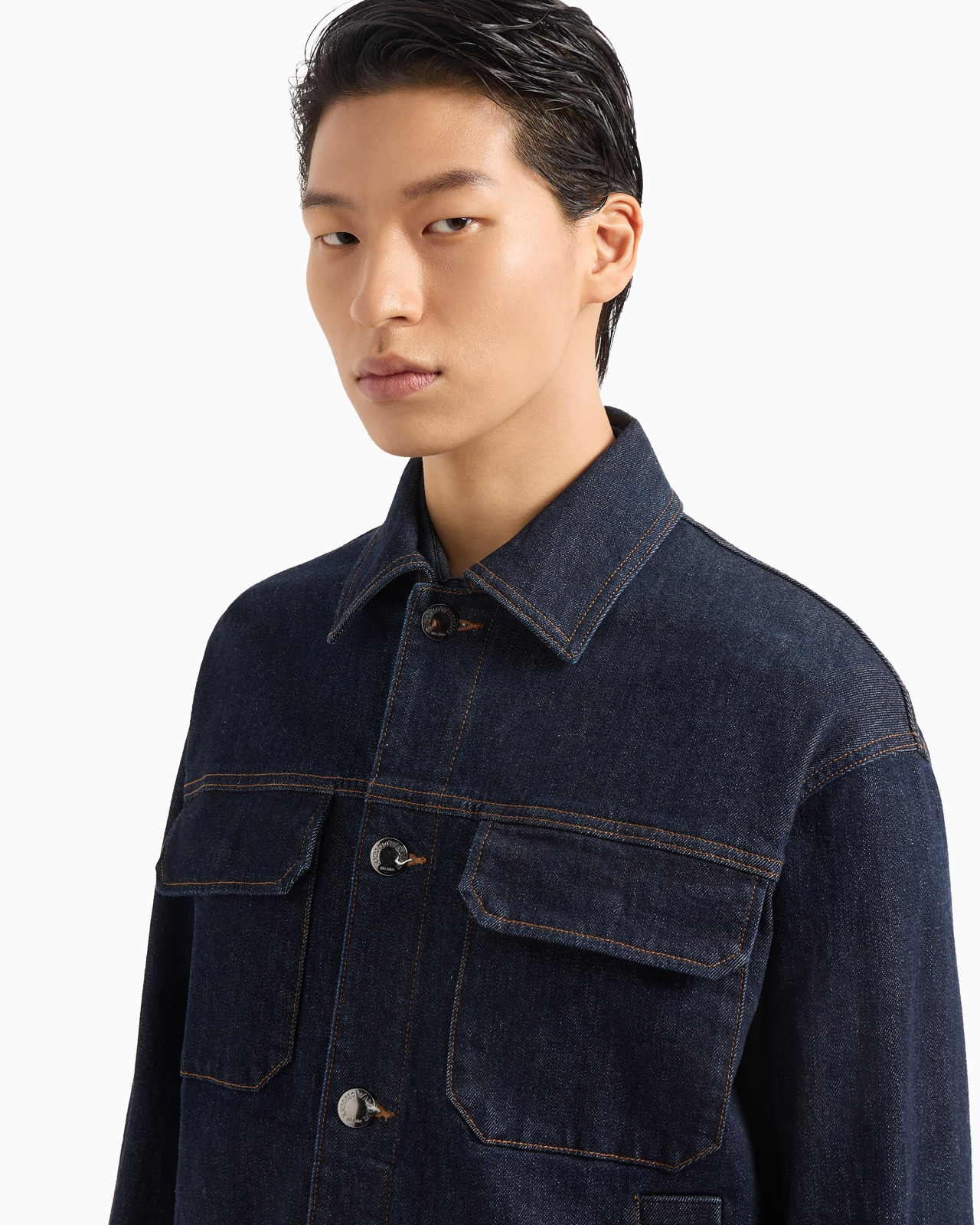 Rinse-washed denim jacket - 5