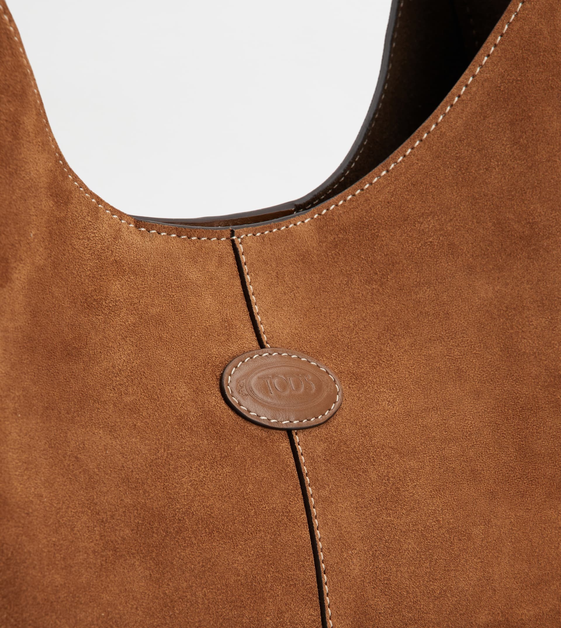TOD'S DI BAG HOBO IN SUEDE SMALL - BROWN - 5