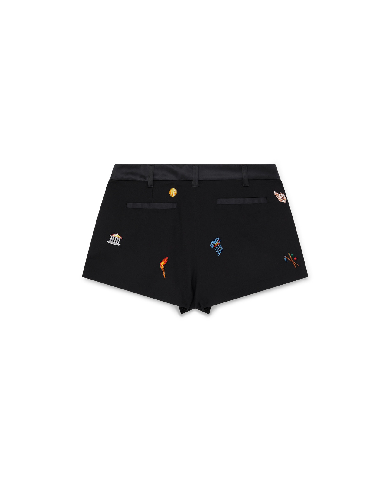 Embroidered Motif Wool Tailored Shorts | Casablanca Paris - 2