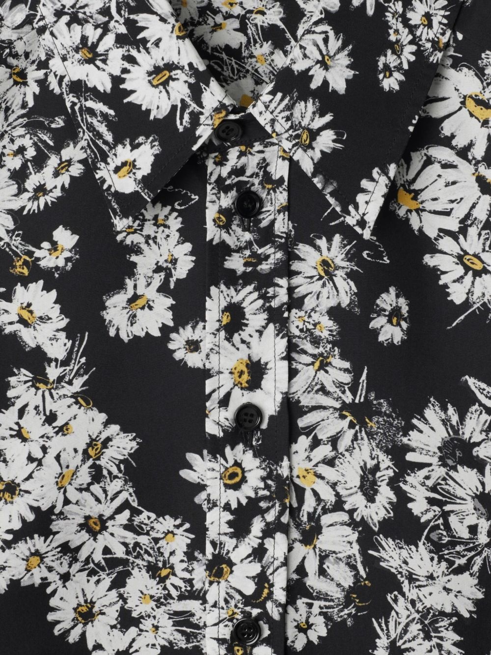 daisy-print silk shirt - 5