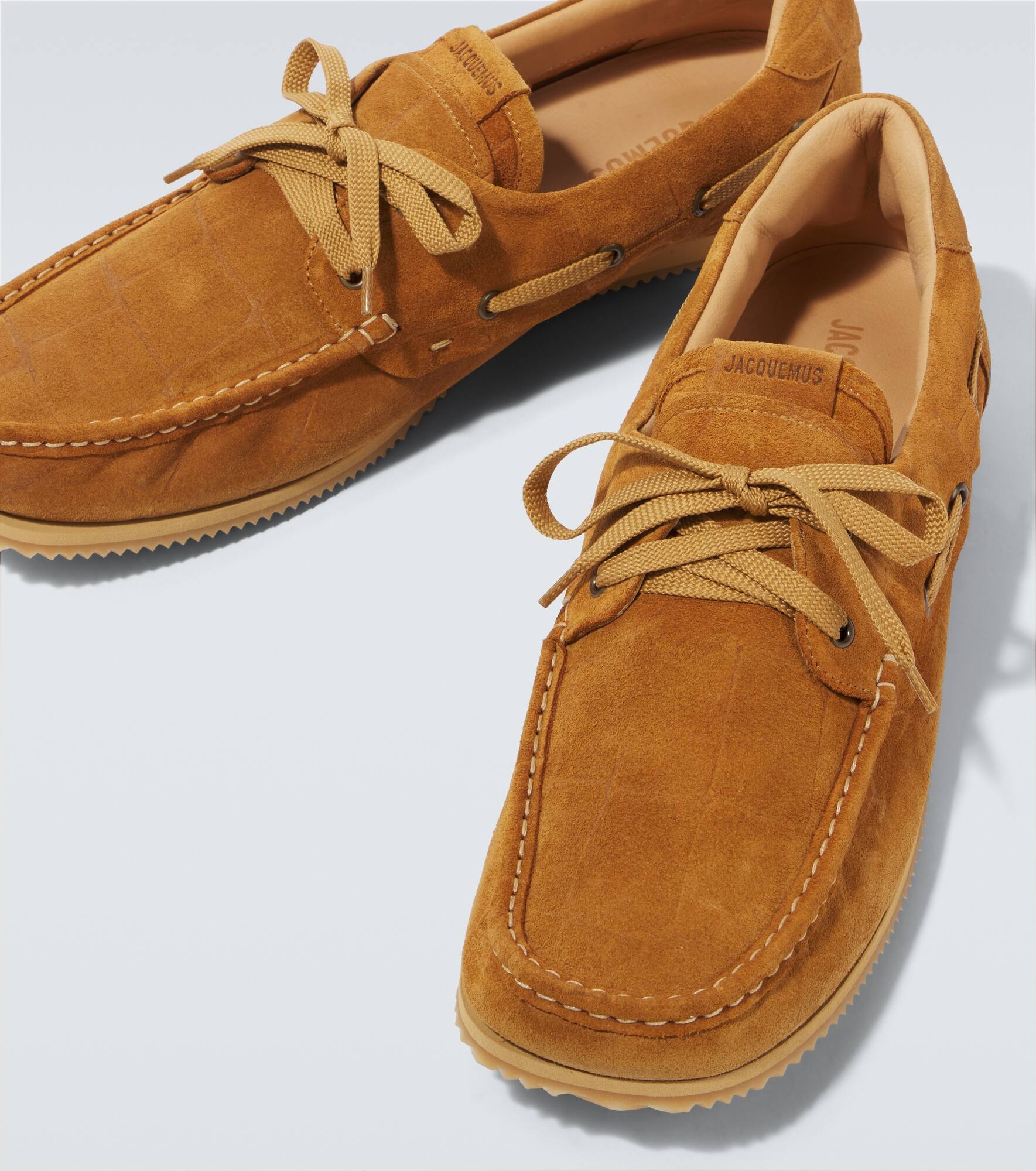 Batto croc-effect suede boat shoes - 3