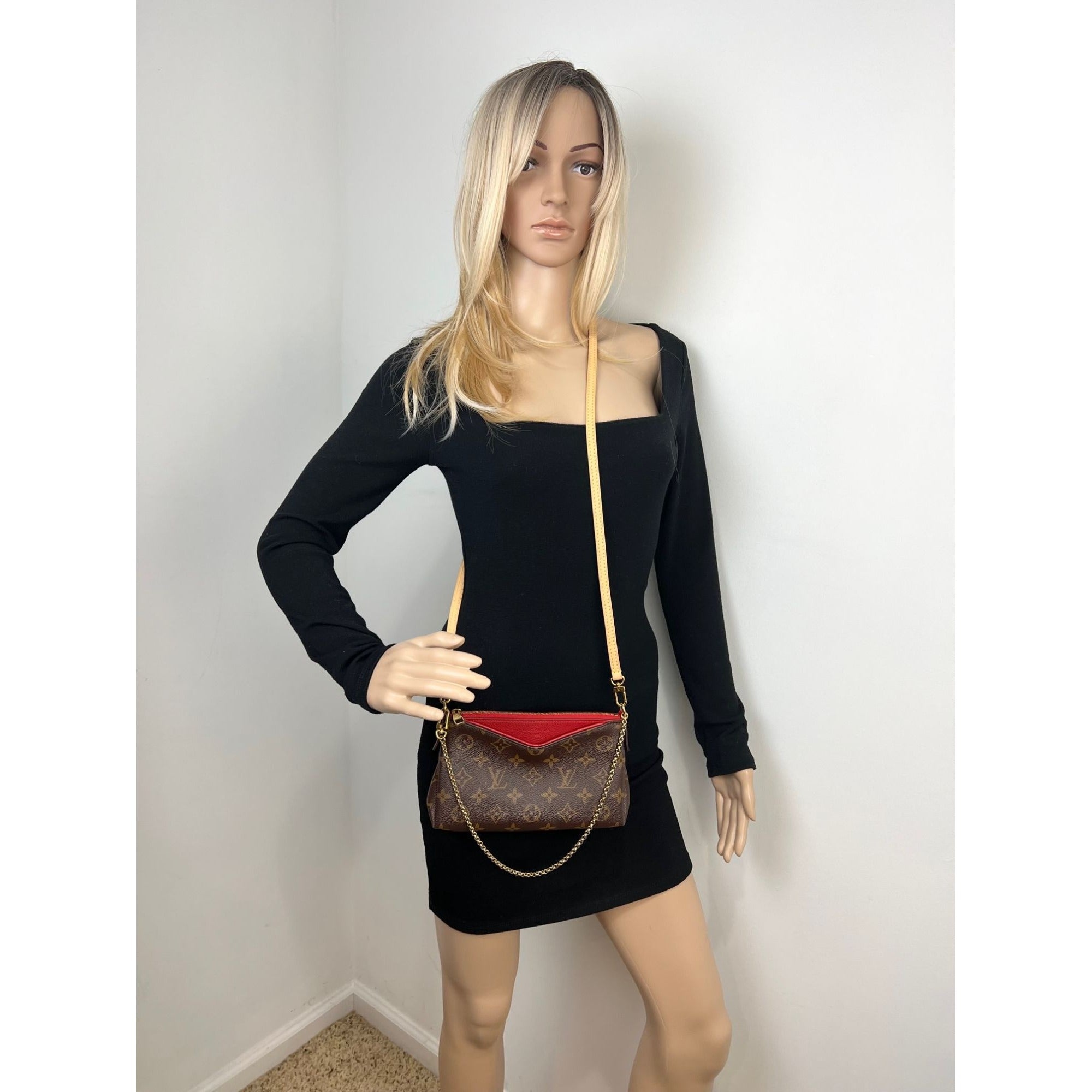 LOUIS VUITTON Pallas Monogram Clutch Cherry Crossbody - 6
