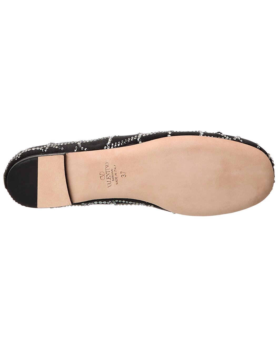 Valentino Vlogo Toile Iconographe Satin Ballerina Flat - 4