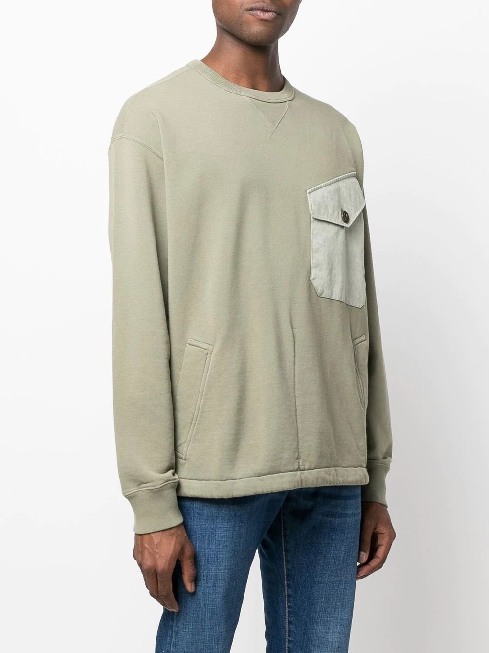 pocket-detail cotton sweatshirt - 3