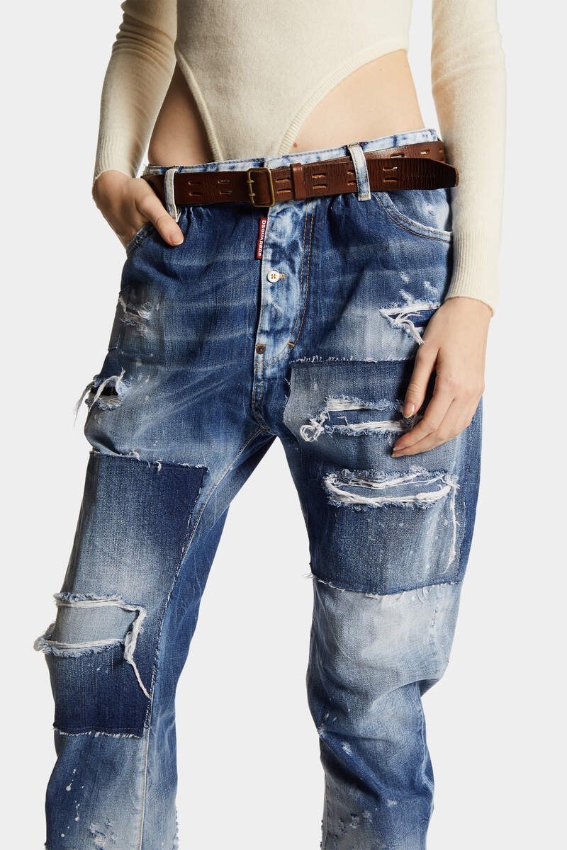 RIPPED WASH COMBAT JEANS - 5