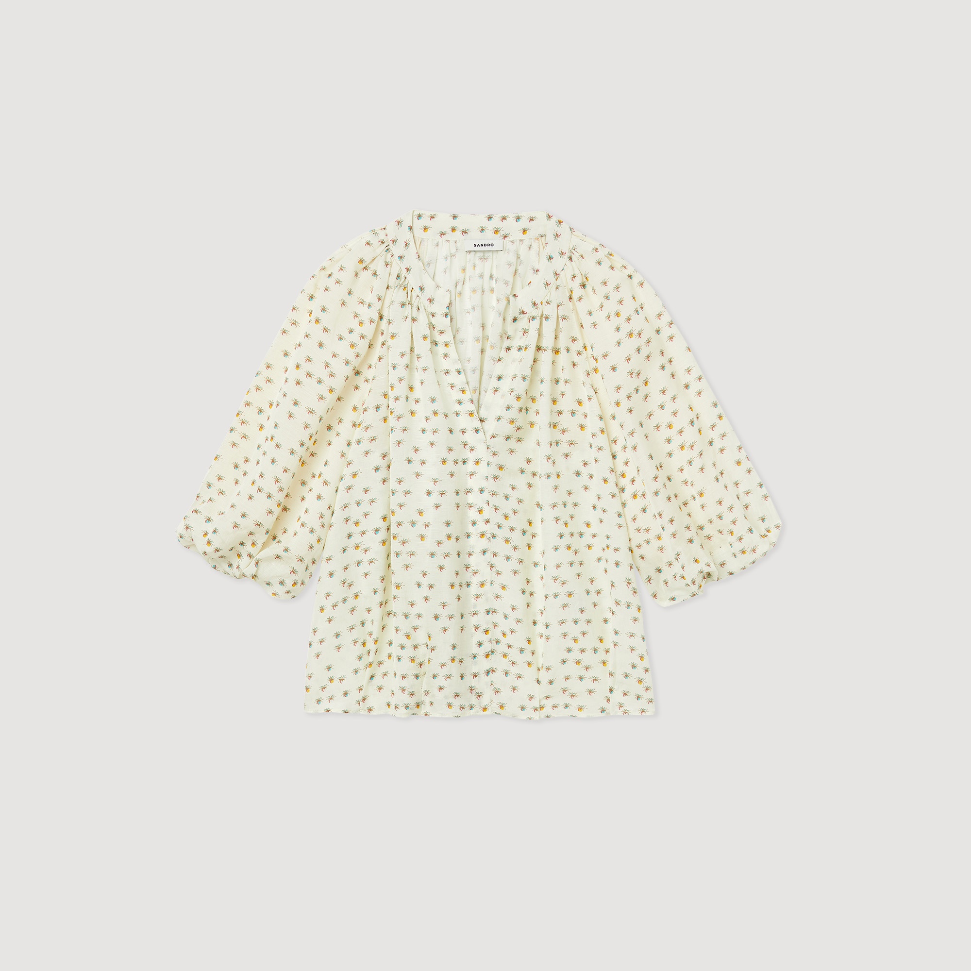 Loose top with Summer Flowers print - 1