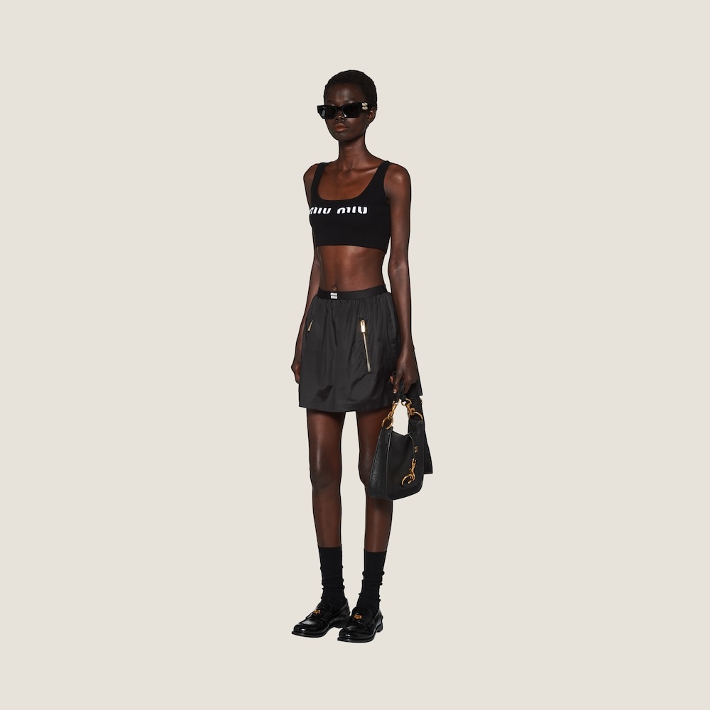 Technical silk miniskirt - 2
