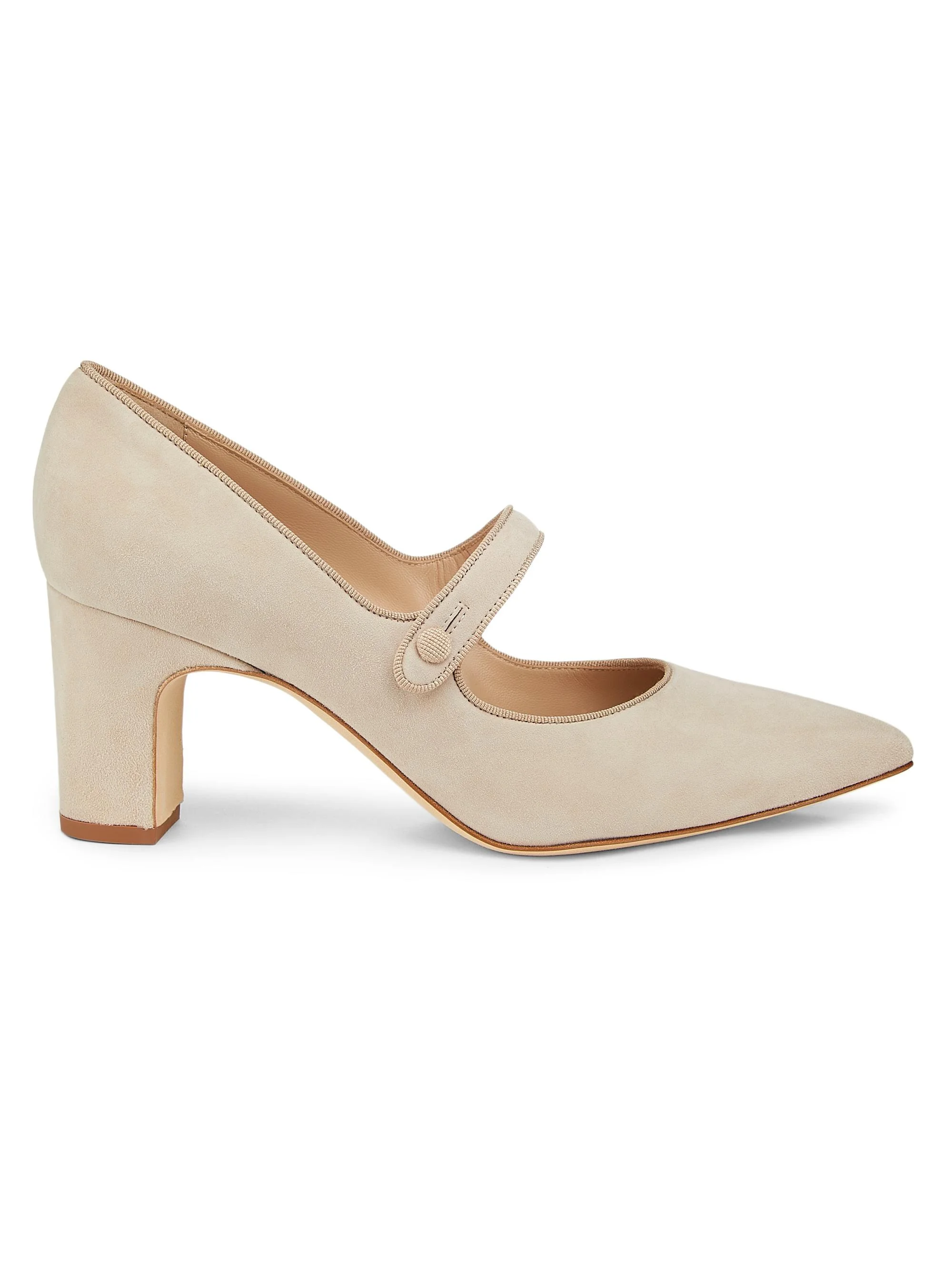 Women's Campariba Suede Block-Heel Pumps - Beige - 1
