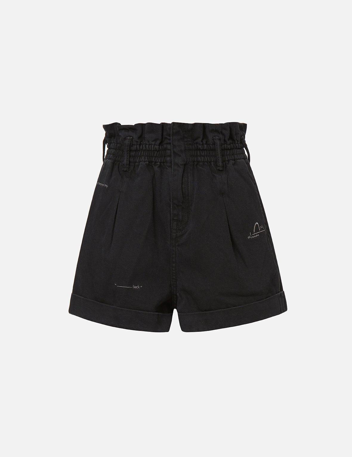 Paper Bag Denim Shorts - 2