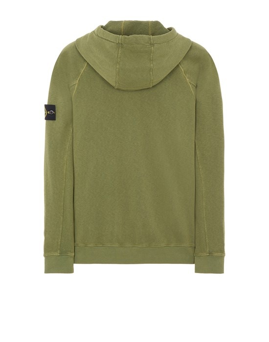 62160 MALFILE' FLEECE_ GARMENT DYED 'OLD' EFFECT OLIVE GREEN - 2