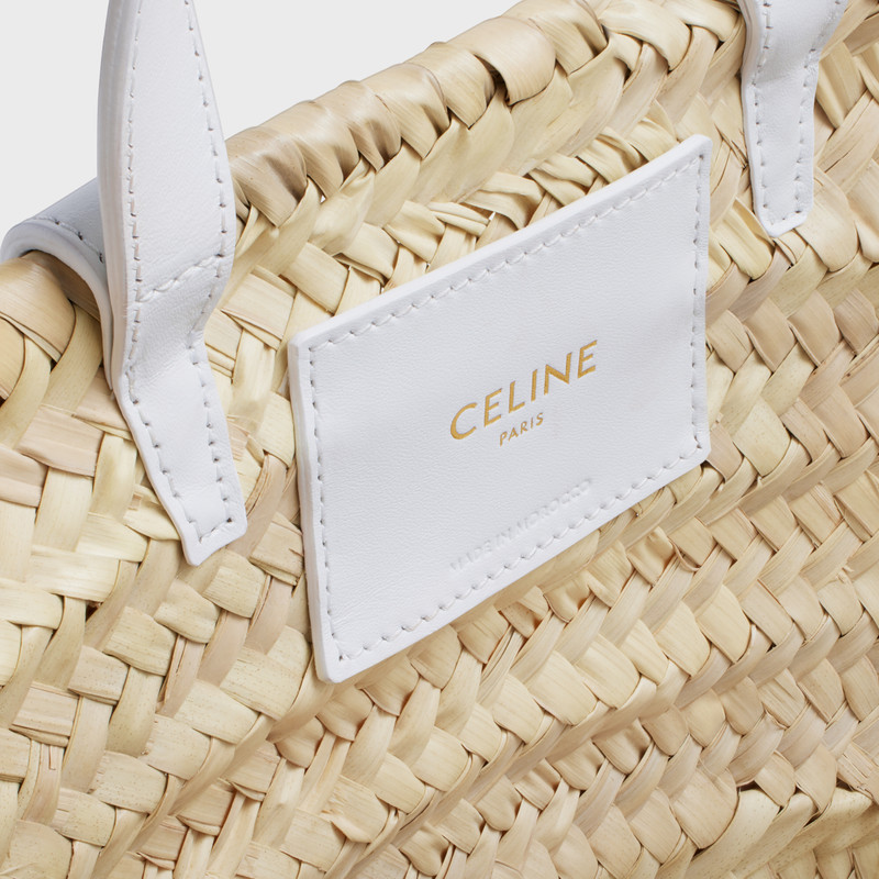 Teen Triomphe Celine Classic Panier in palm leaves and Calfskin 4