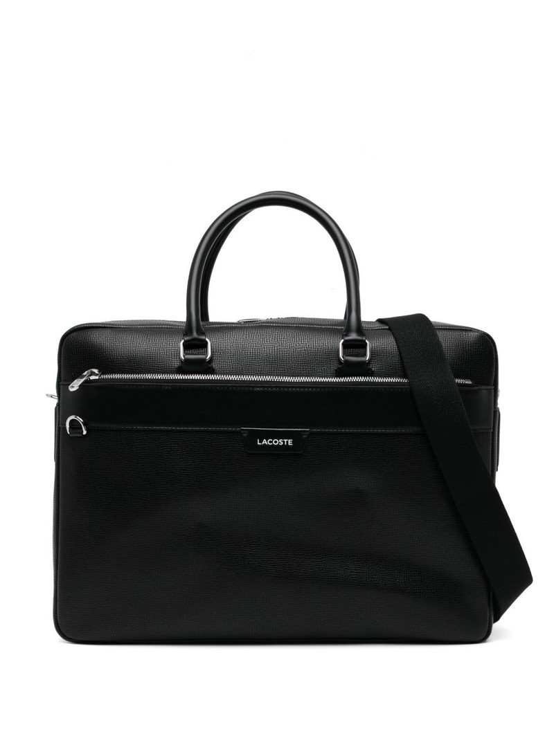 debossed logo top handle laptop bag 1