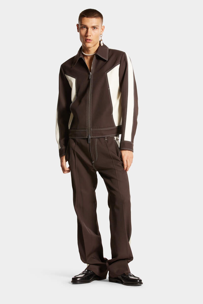CONTRASTING STITCHING TROUSERS - 1
