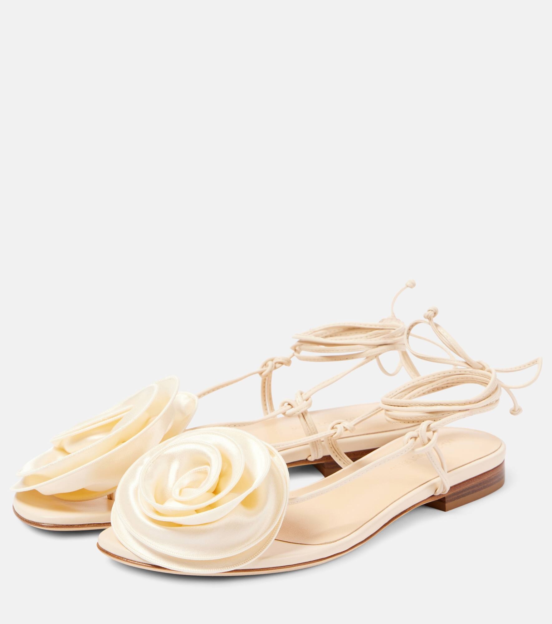 Floral leather sandals - 4