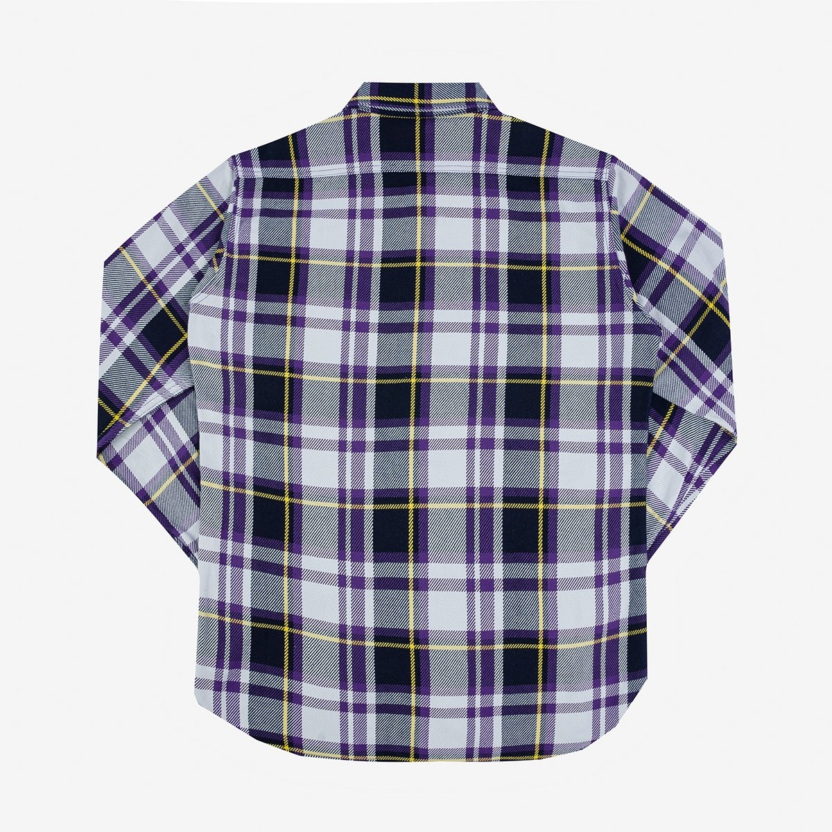 IHSH-382-PUR 9oz Selvedge American Check Work Shirt - Purple - 6