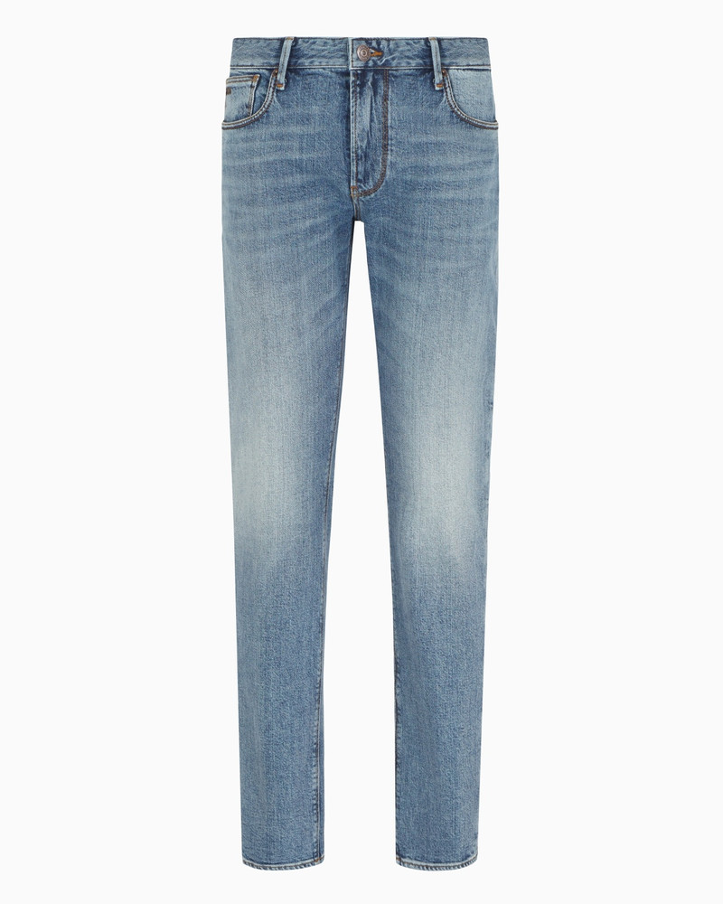 J06 SLIM-FIT, WASHED DENIM JEANS 1