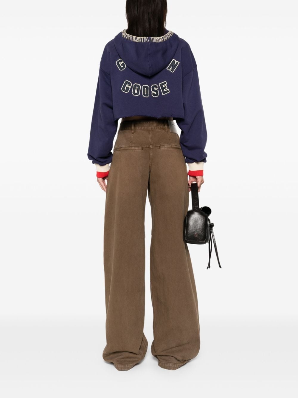 half-zip cropped hoodie - 2