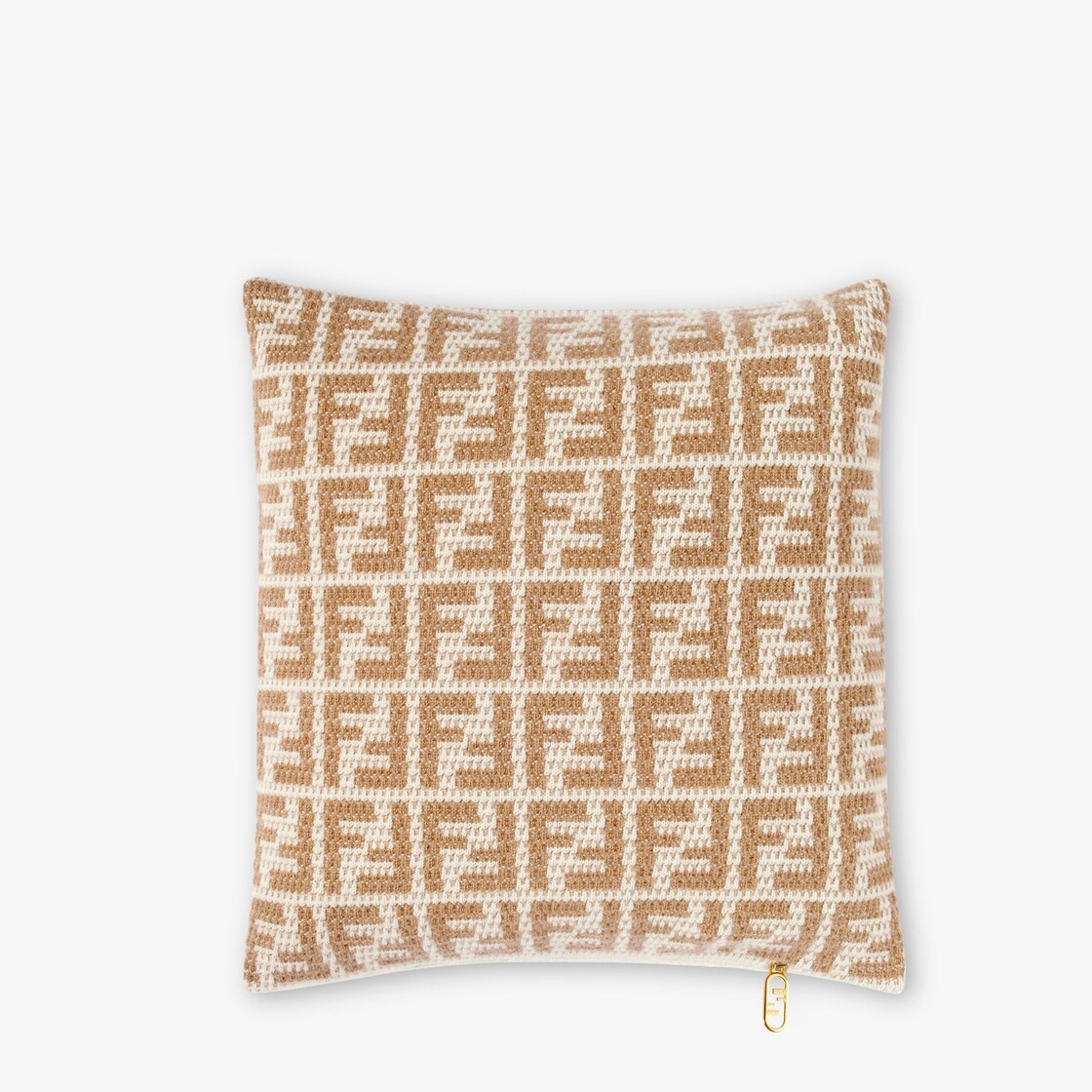 Beige cashmere cushion - 2