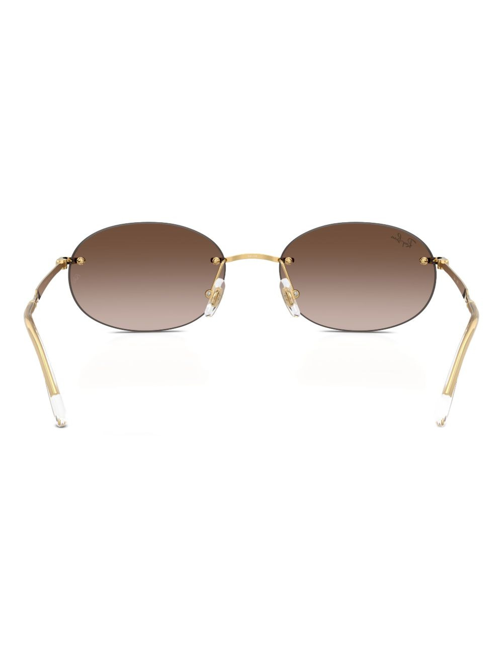 rimless oval-frame sunglasses - 4