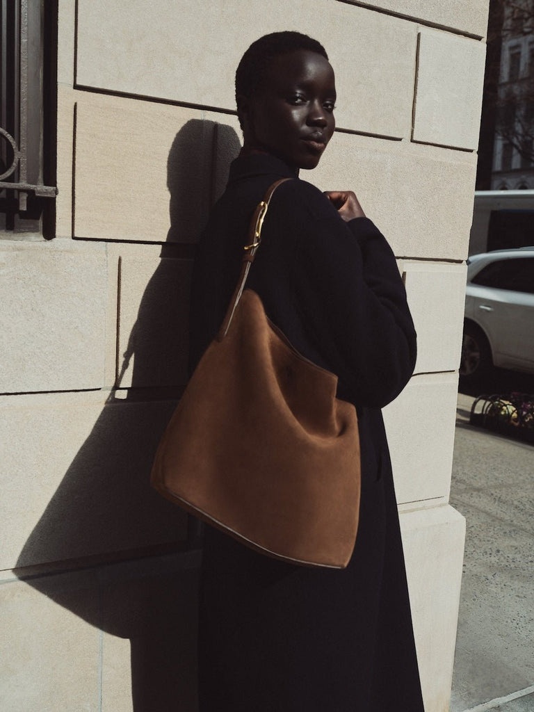 SLOUCH BUCKET DARK BROWN SUEDE - 2