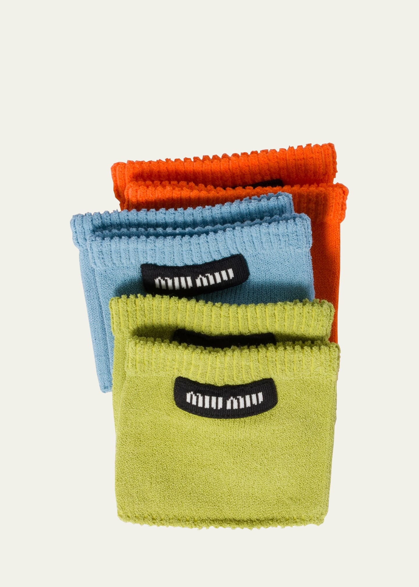 Logo Patch Viscose Socks, Set of 3 - 1