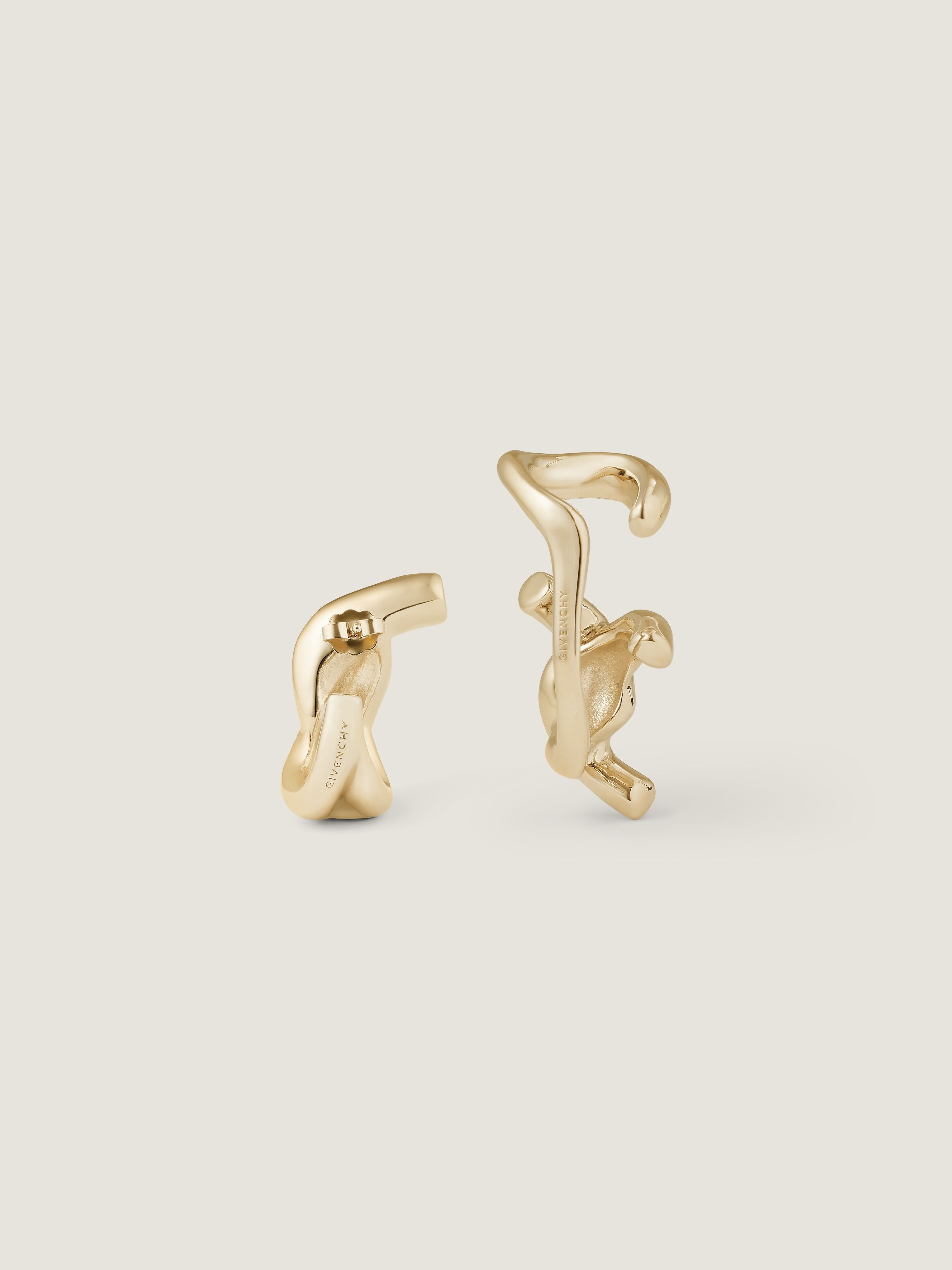CHAIN LINK EARRING AND EARCUFF SET IN METAL - 4