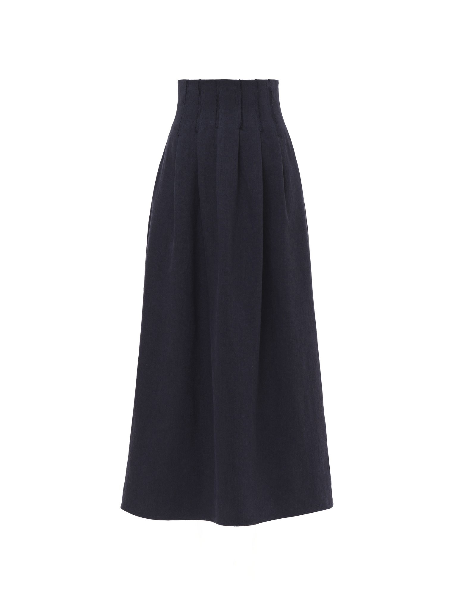 PLEATED MID-LENGTH SKIRT - 1