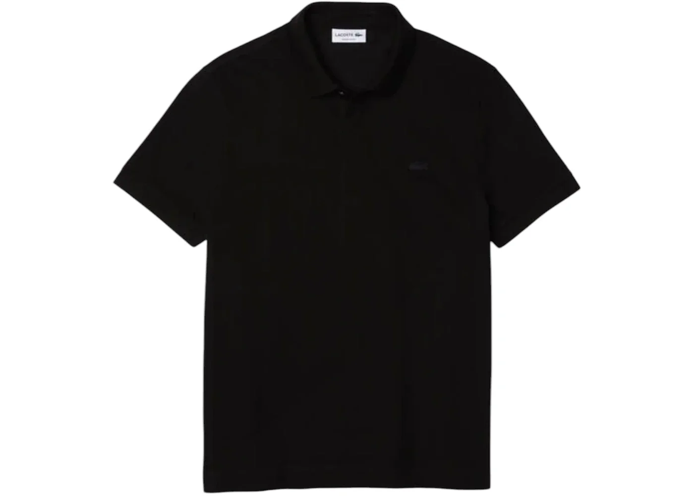 Lacoste Regular Fit Paris Stretch Pique Polo Shirt Black - 1