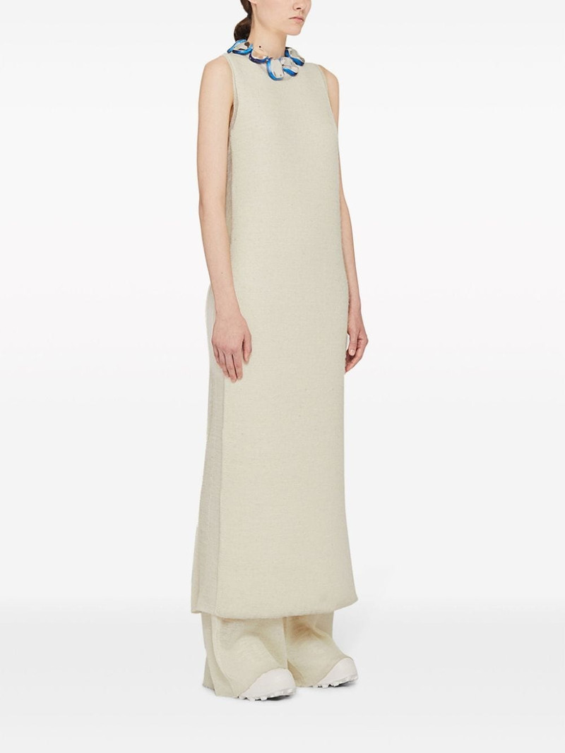 semi-sheer knit long dress 3