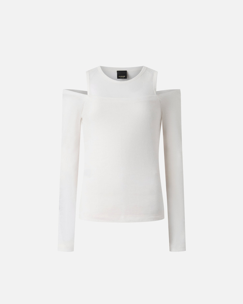 LONG-SLEEVED SWEATER WITH OPEN SHOULDERS 1