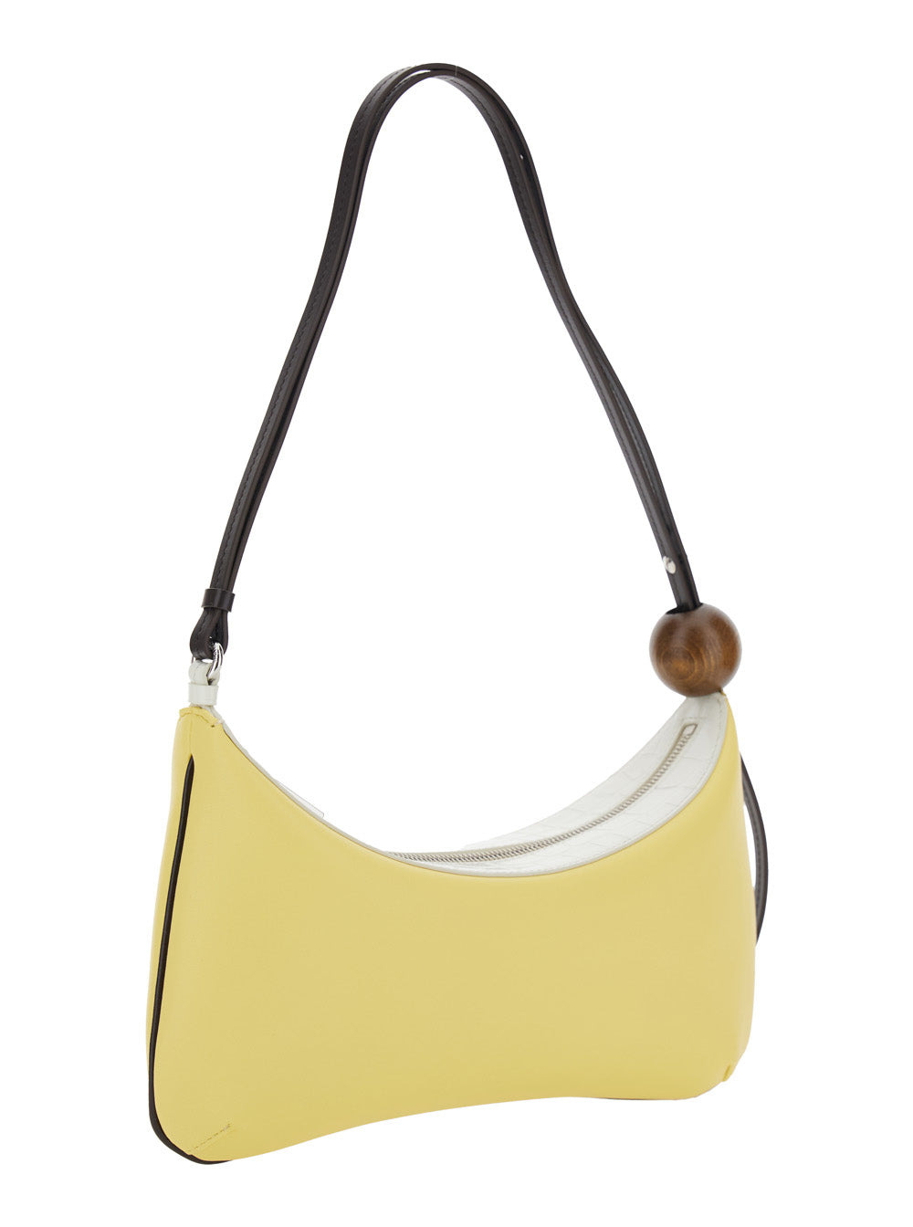 Jacquemus Women 'Le Grand Bisou Perle' Yellow Shoulder Bag With Adjustable Shoulder Strap And Front  - 3