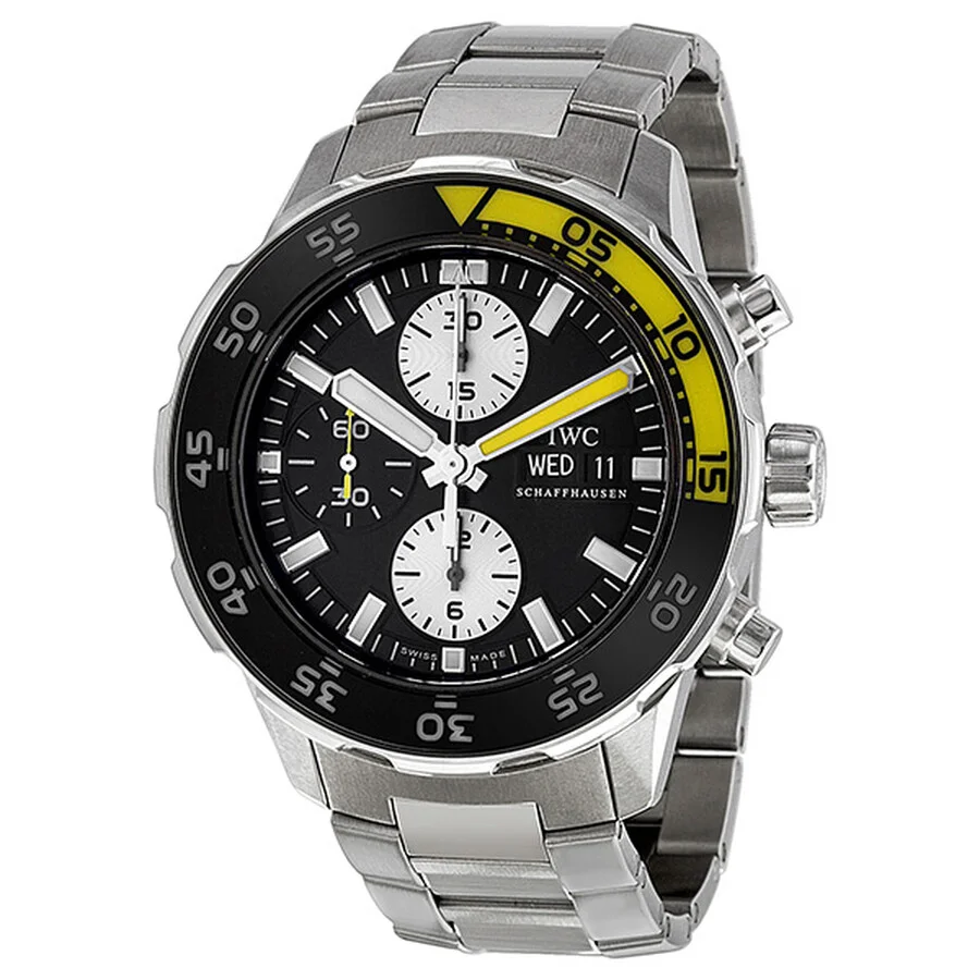 Pre-owned IWC Aquatimer Chronograph Black Dial Men's Watch IW376701 - 1