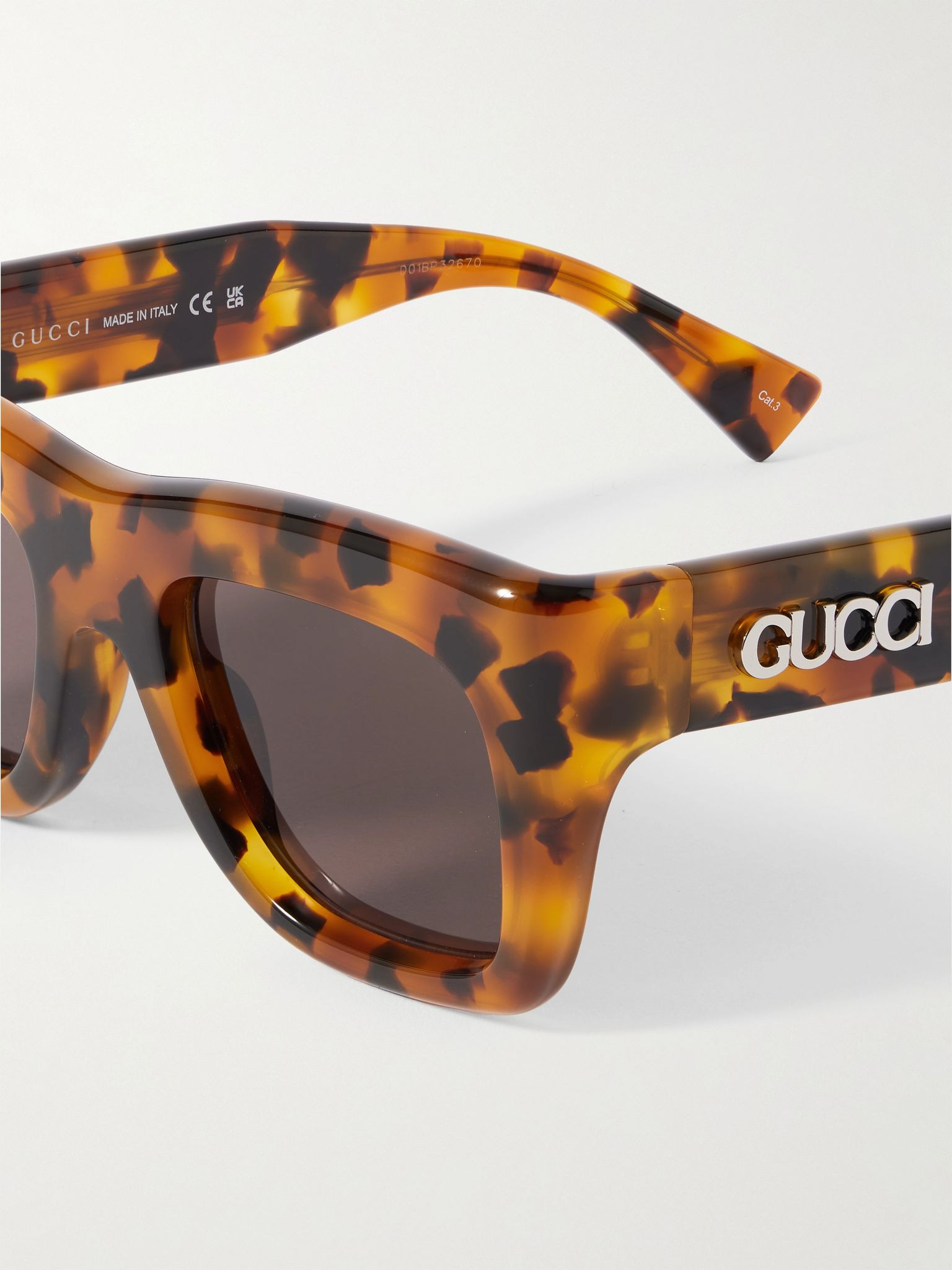 Oversized D-Frame Tortoiseshell Acetate Sunglasses Tortoiseshell - 3