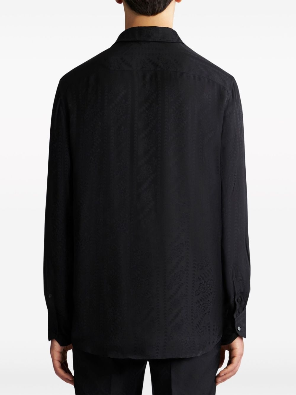 jacquard silk shirt - 2