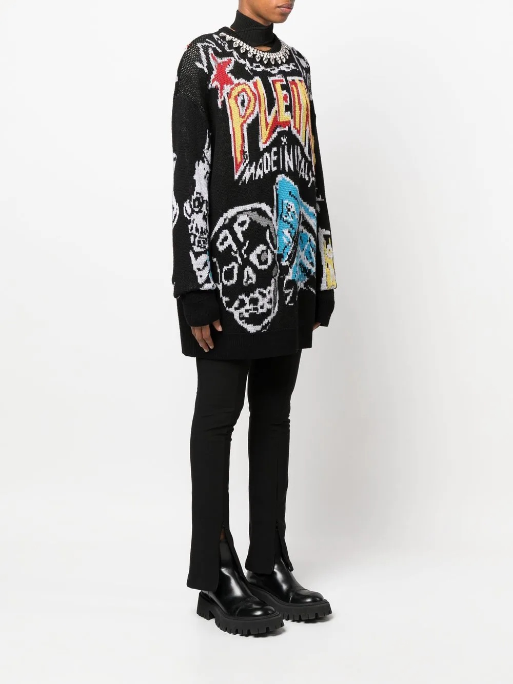 grafitti-print sweatshirt - 3