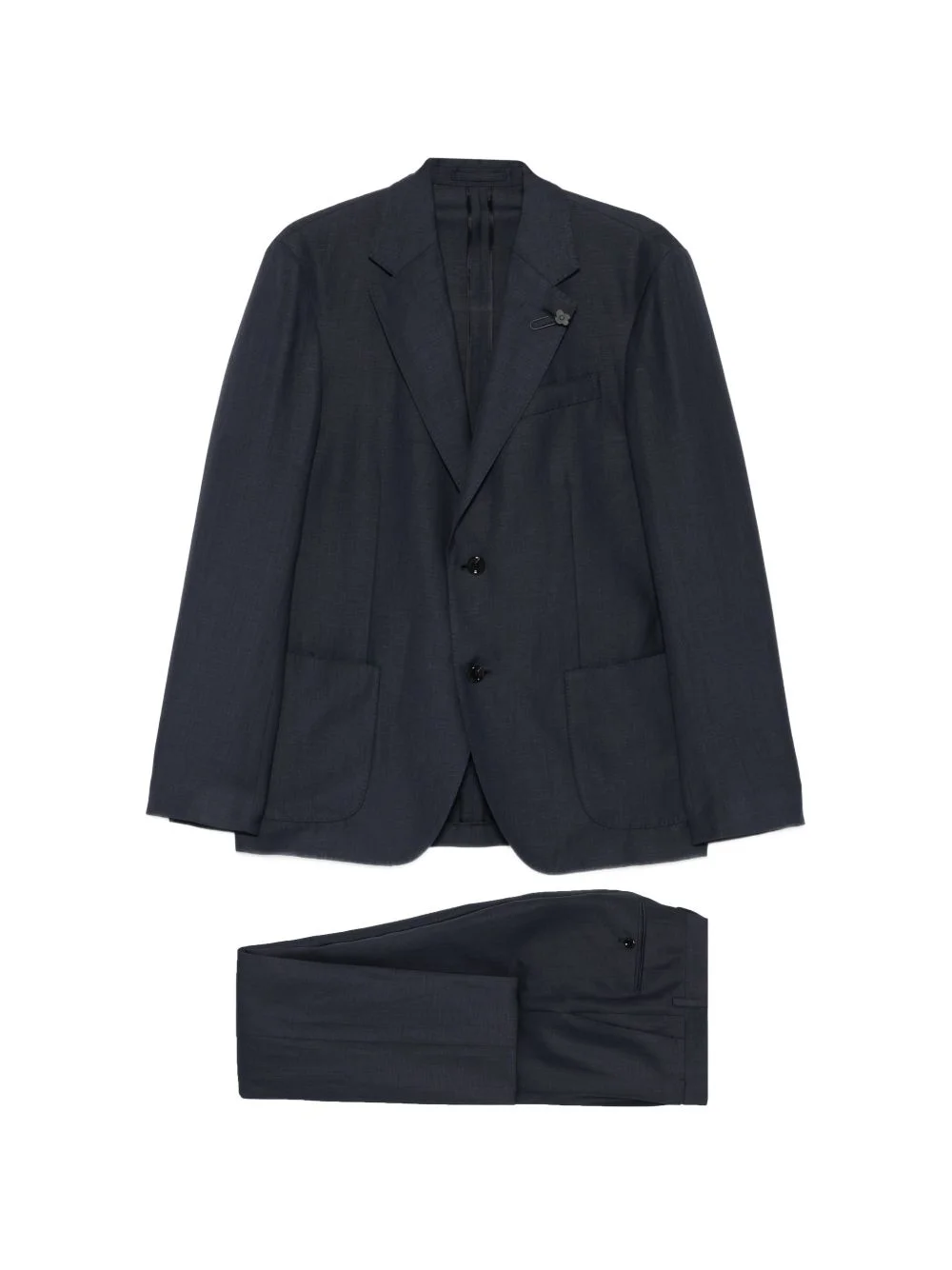 flower-pin single-breasted suit - 1