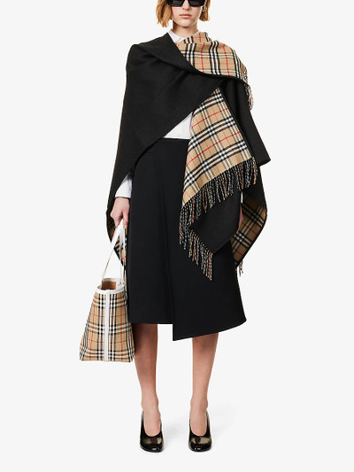 Burberry Vintage Check wool cape outlook