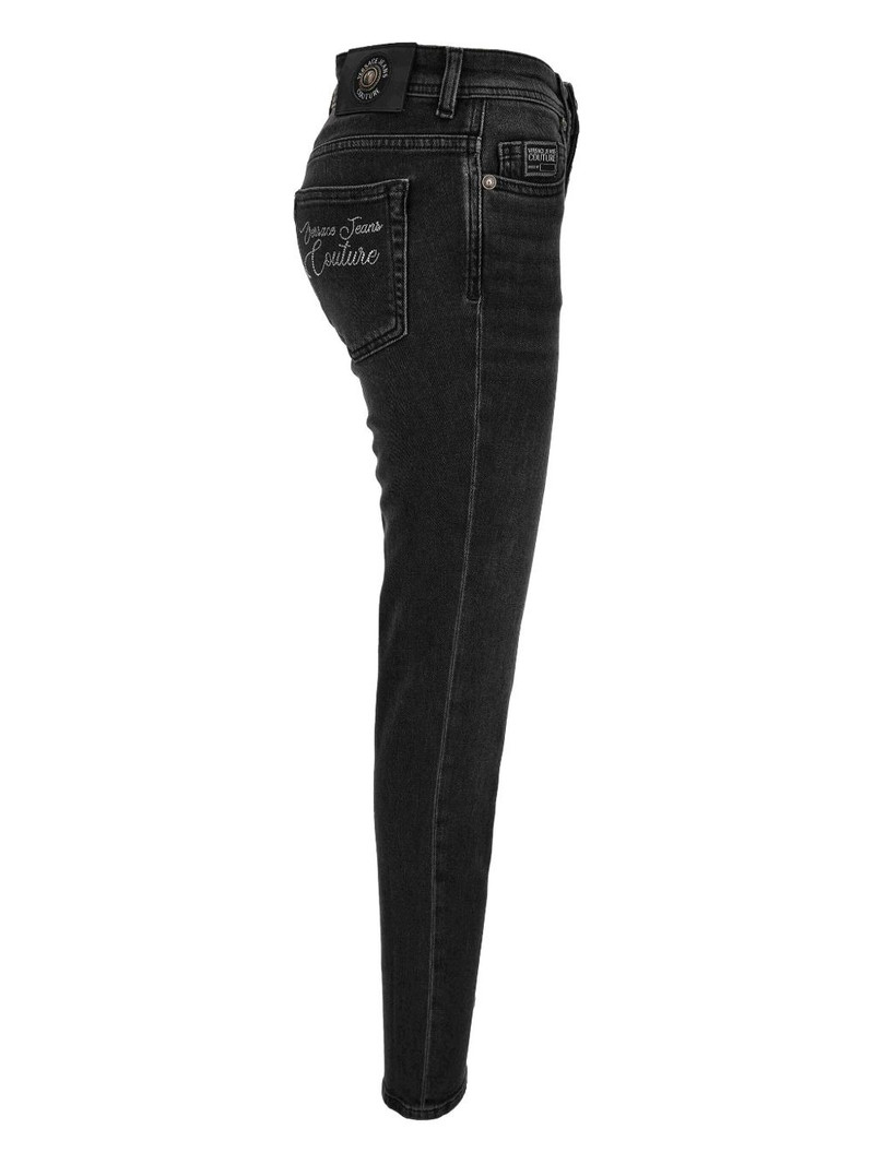 embroidered-logo skinny jeans 3