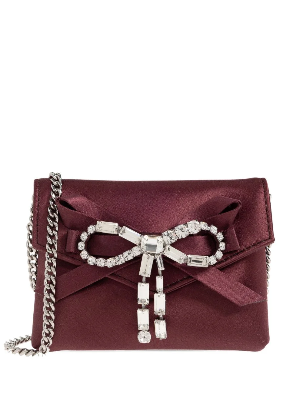bow chain clutch bag - 1