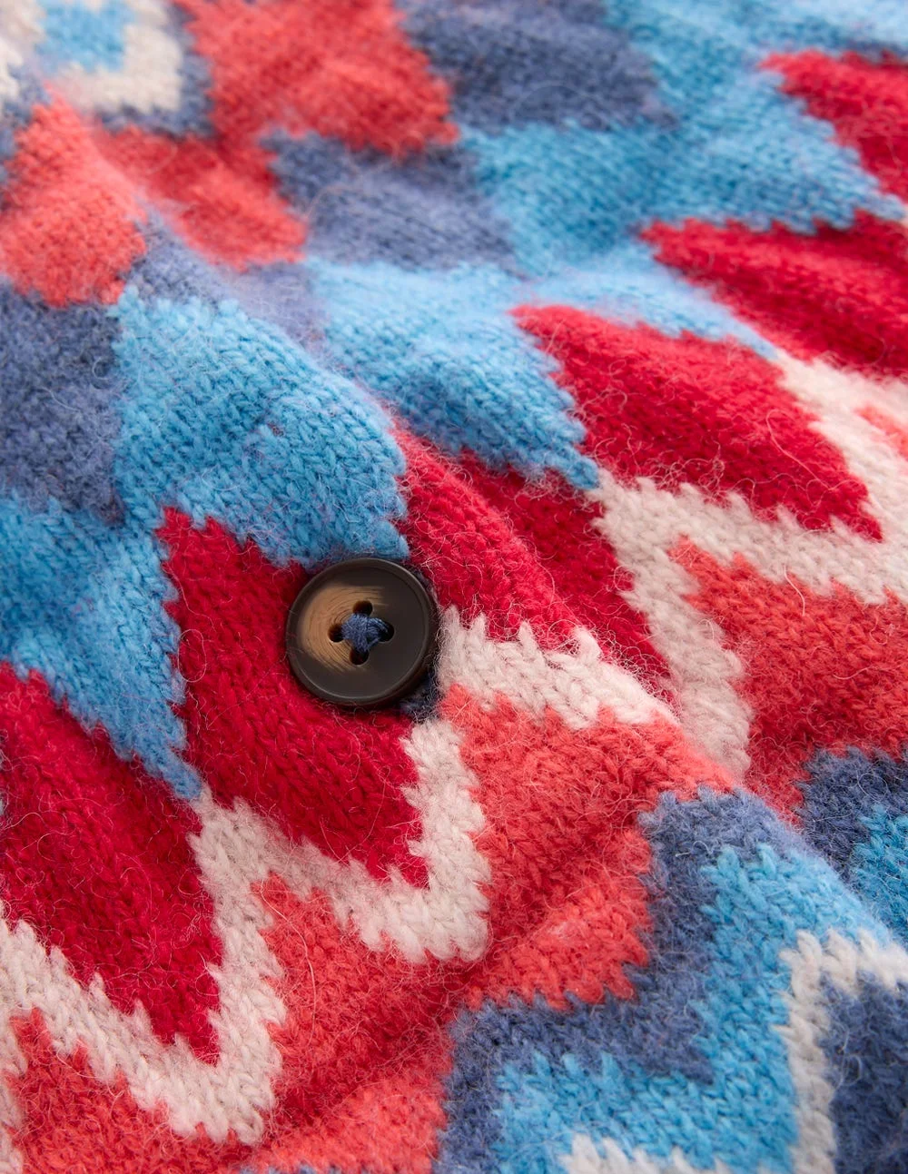 Edie Fair Isle Cardigan-Blue Fair Isle - 1