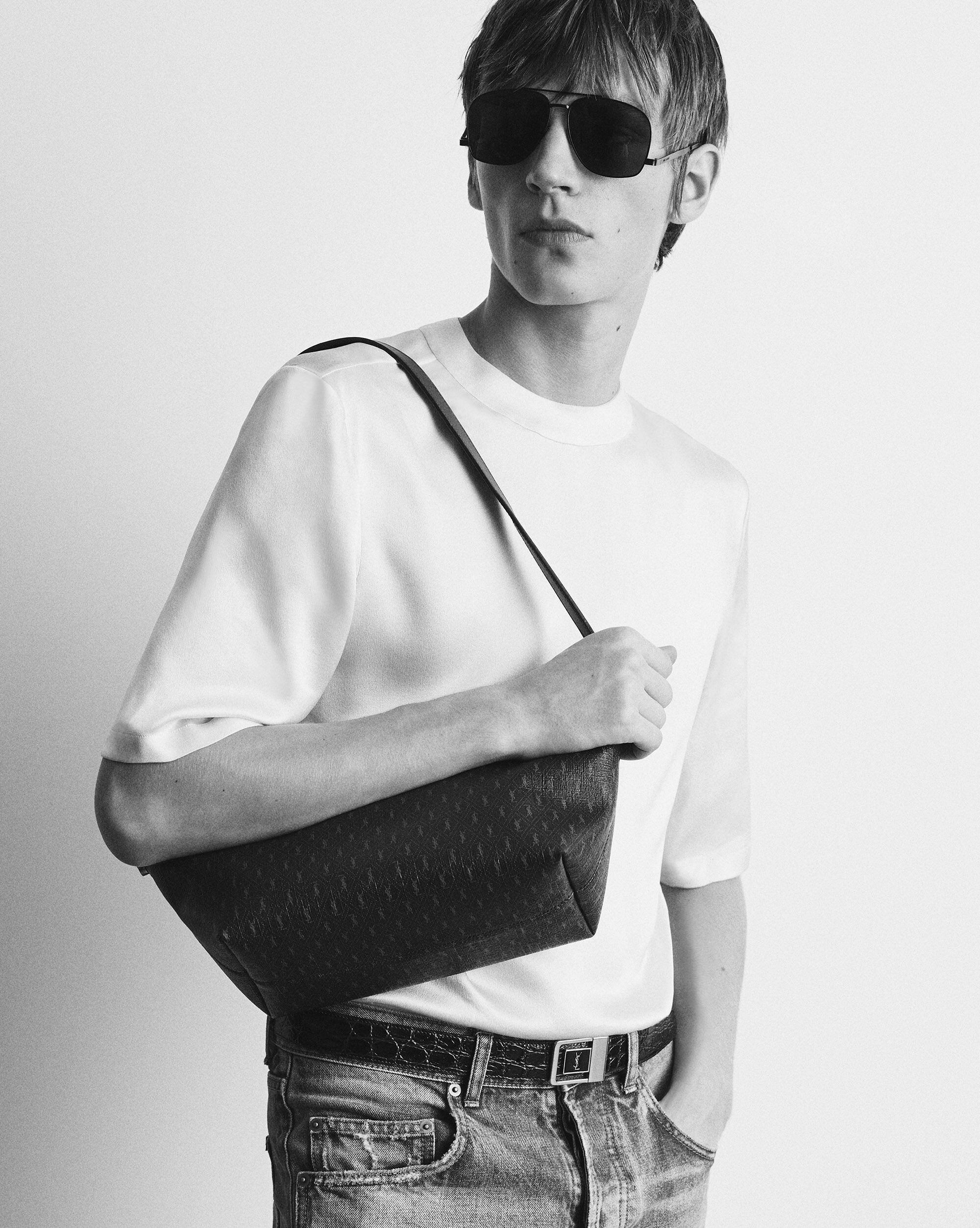 LE MONOGRAMME CROSSBODY BAG IN CASSANDRE CANVAS AND SMOOTH LEATHER - 2