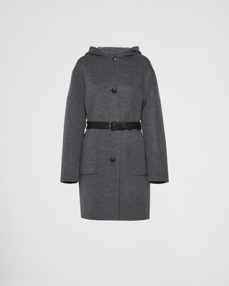 Single-breasted double wool coat 1