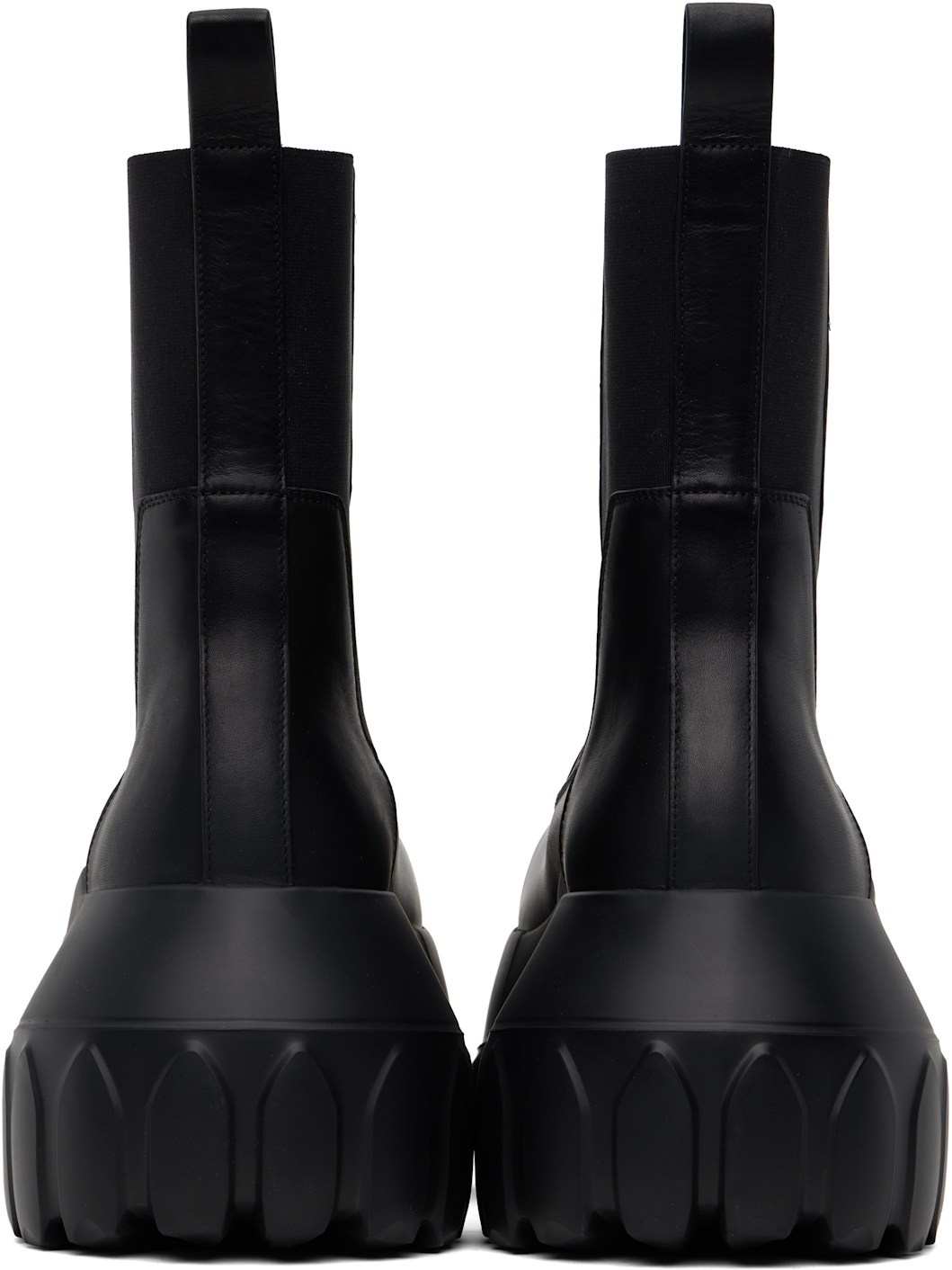 Black Hollywood Beatle Mega Tractor Chelsea Boots - 2