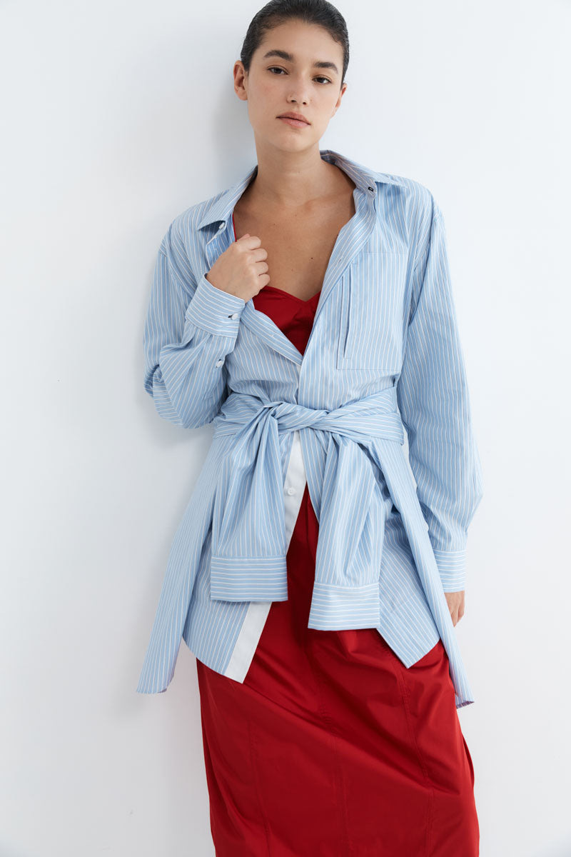 Paper Taffeta Cocoon Dress - Red - 6
