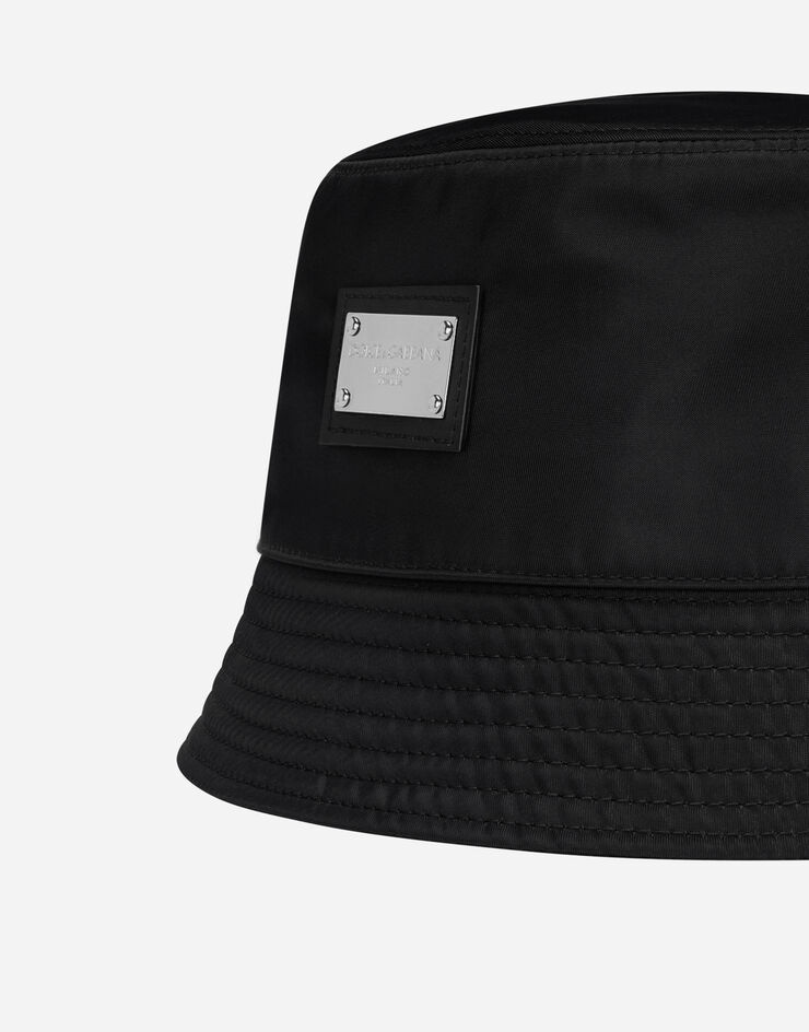 Nylon bucket hat with branded plate - 3
