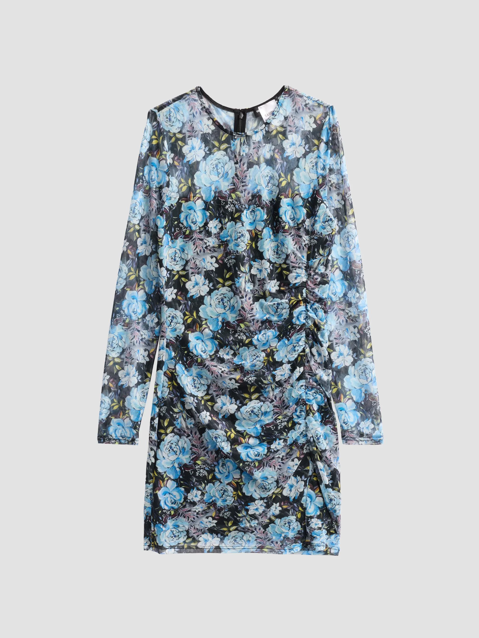 Women's Agnese Floral Mesh Mini Dress - Peony Palette Black - 1