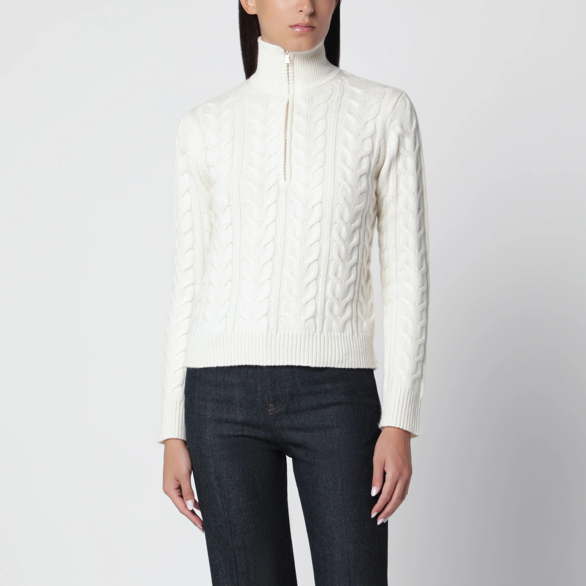 Mxmlibero White Cashmere Sweater - 1