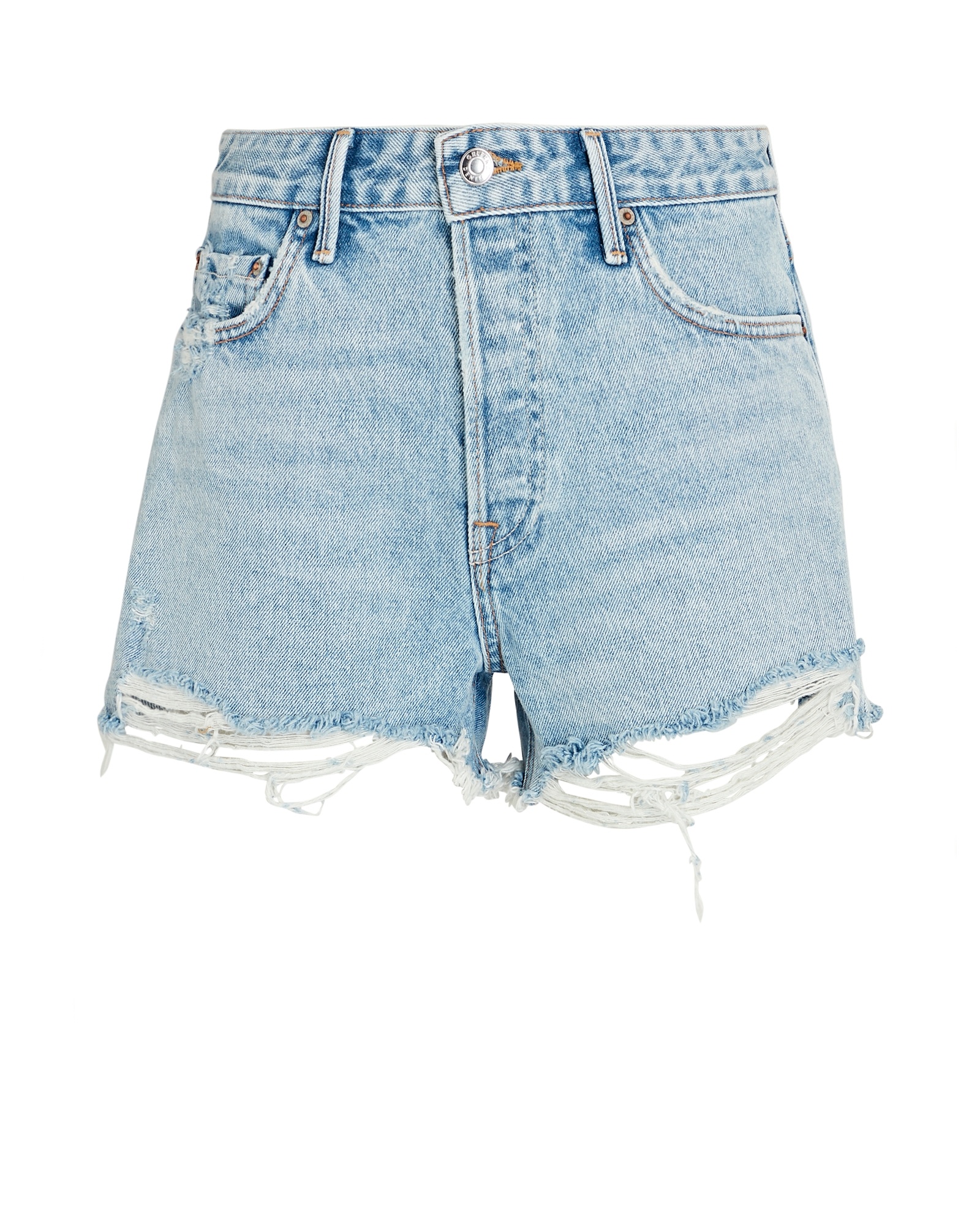 Helena Cut-Off Denim Shorts - 1