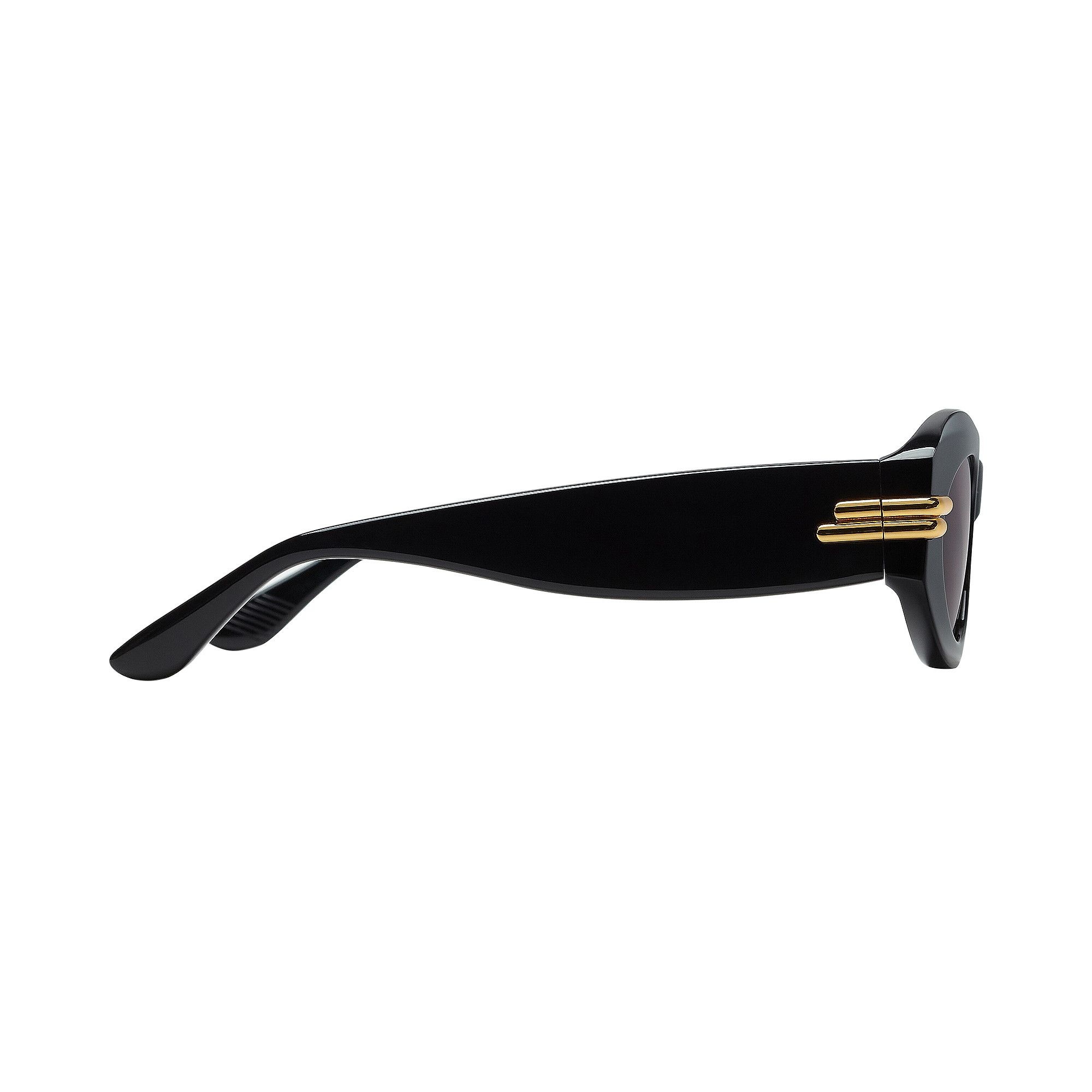 Bottega Veneta Mitre Oval Sunglasses 'Black/Grey' - 3