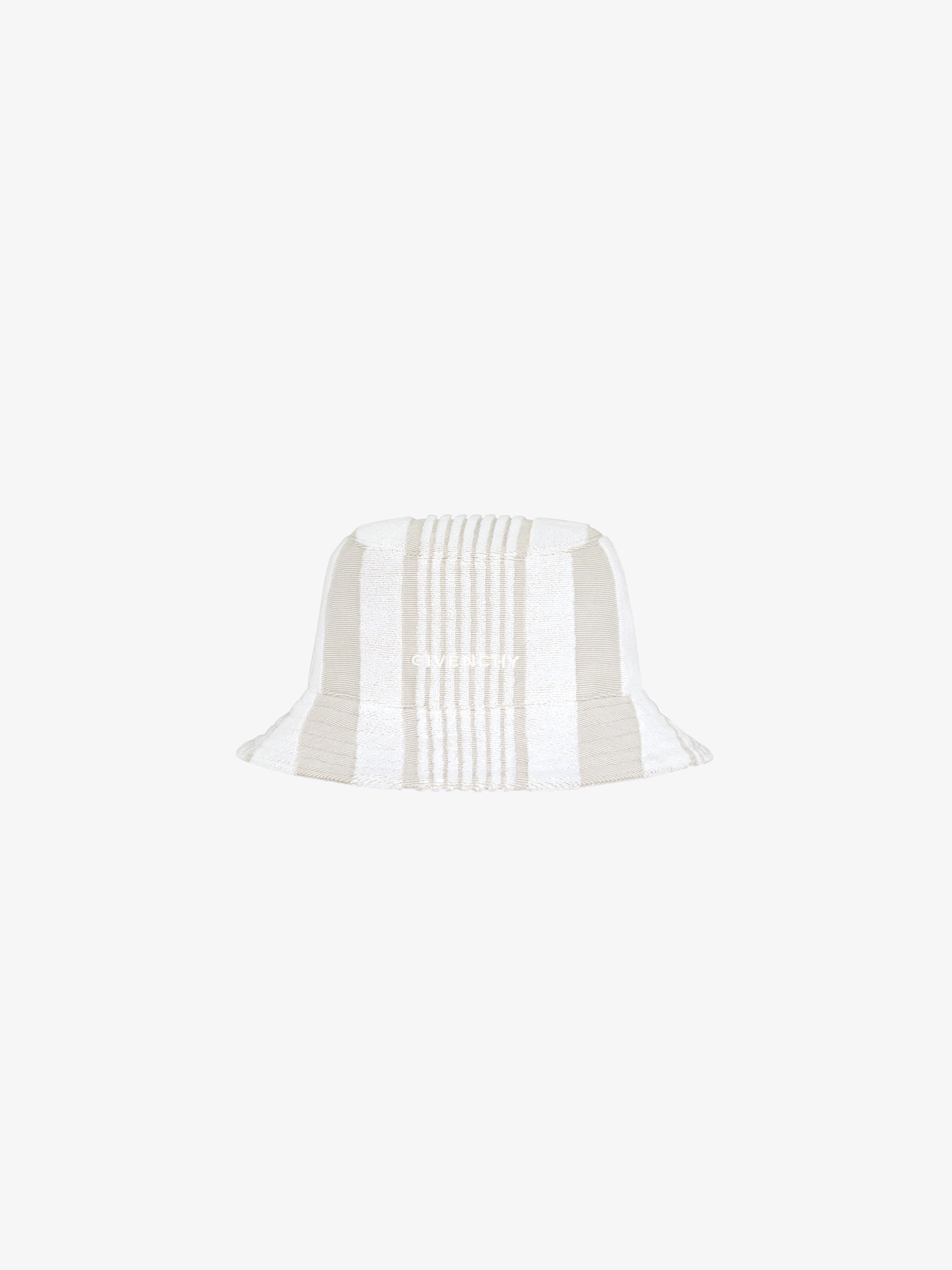 GIVENCHY BUCKET HAT IN COTTON TOWELLING WITH STRIPES - 1